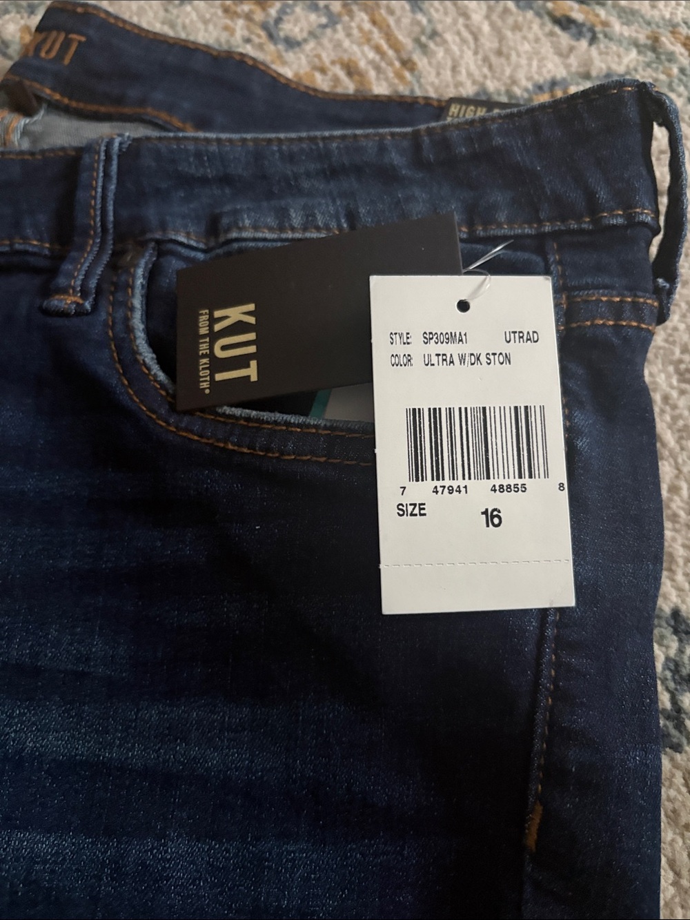 Kut from the Kloth Women’s Dark Indigo Skinny Jeans - Picture 2 of 4
